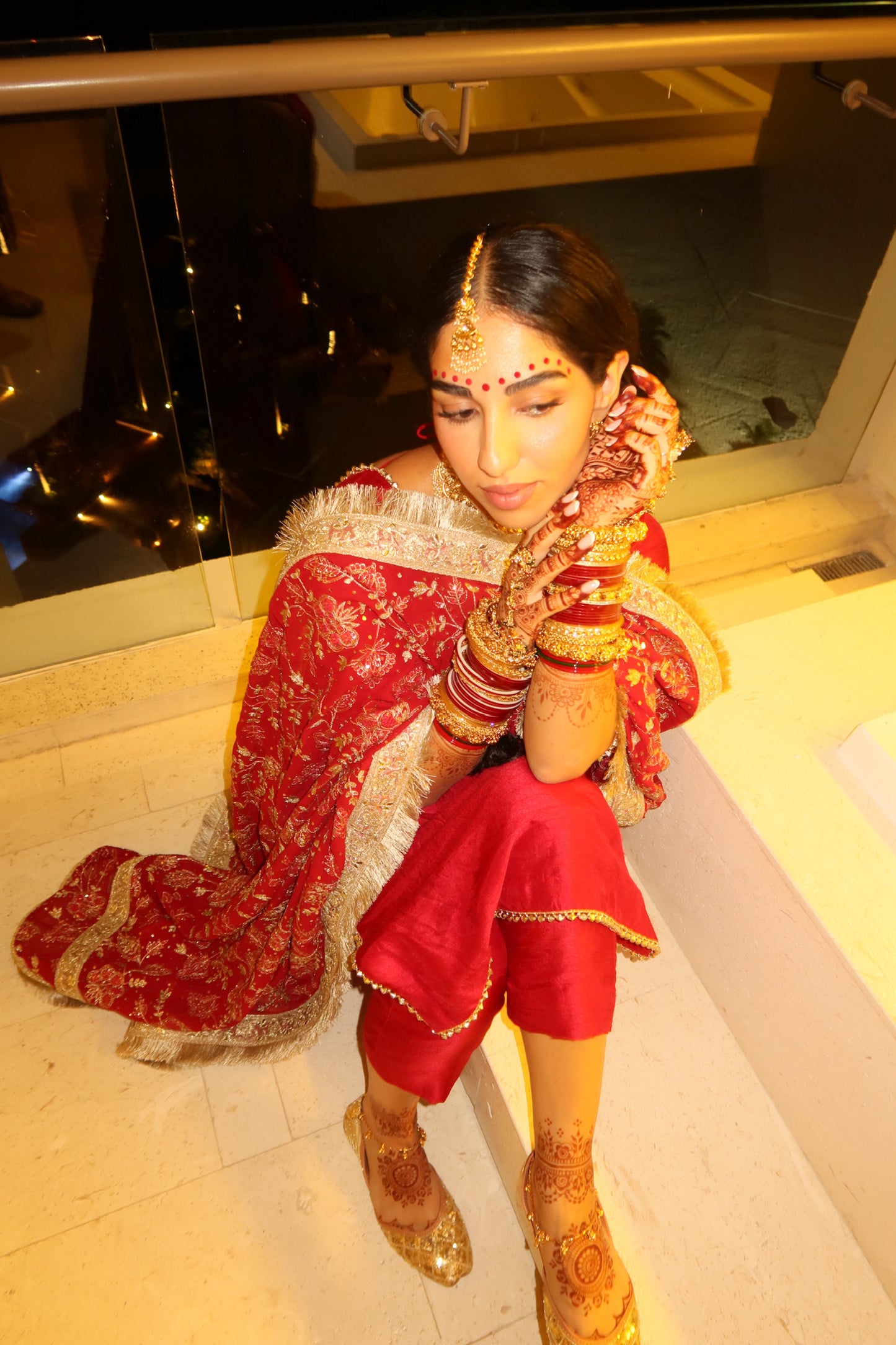 The Bridal Bloom | Red Pajami Ensemble