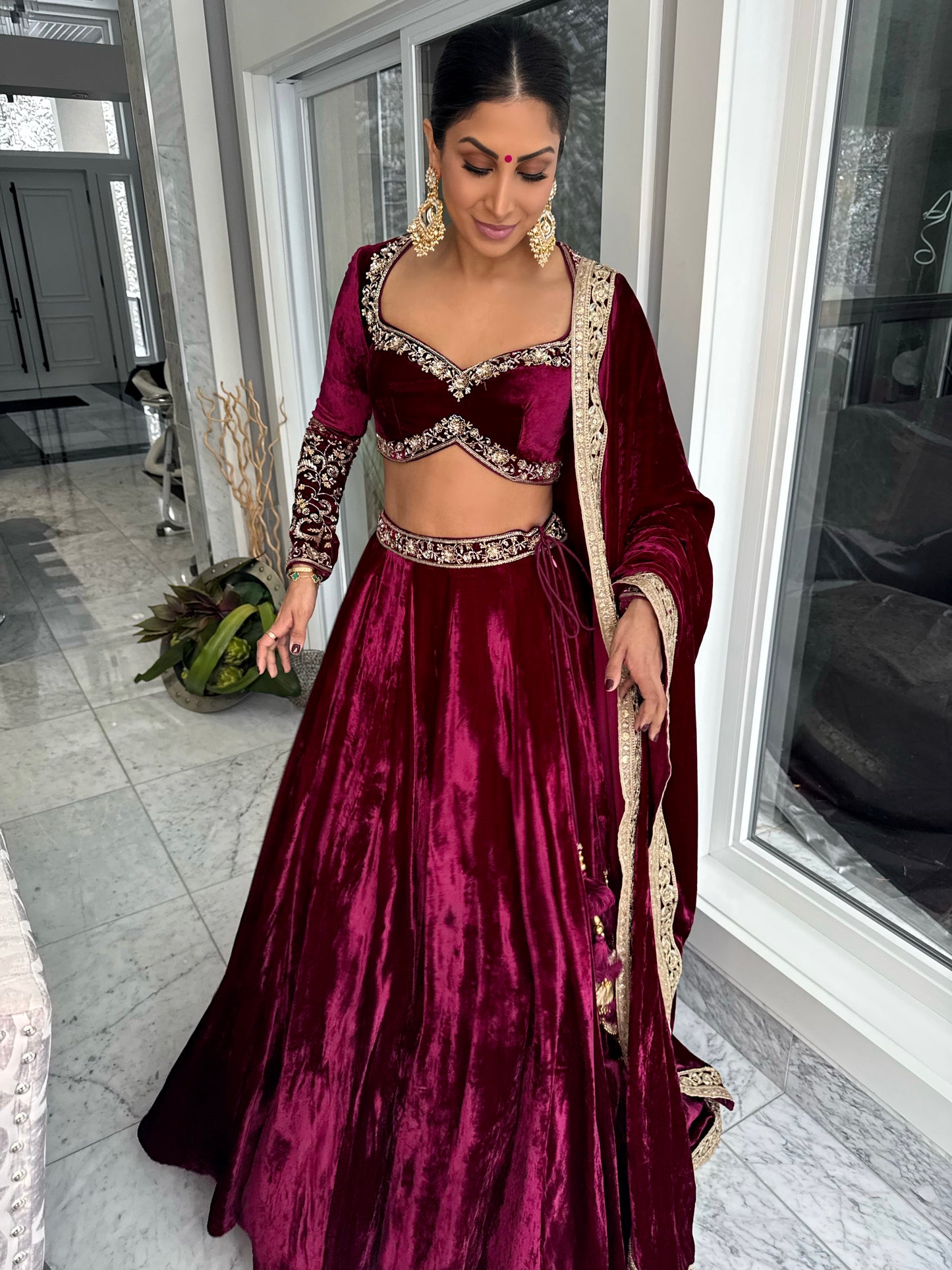 Milania | Purple Lengha