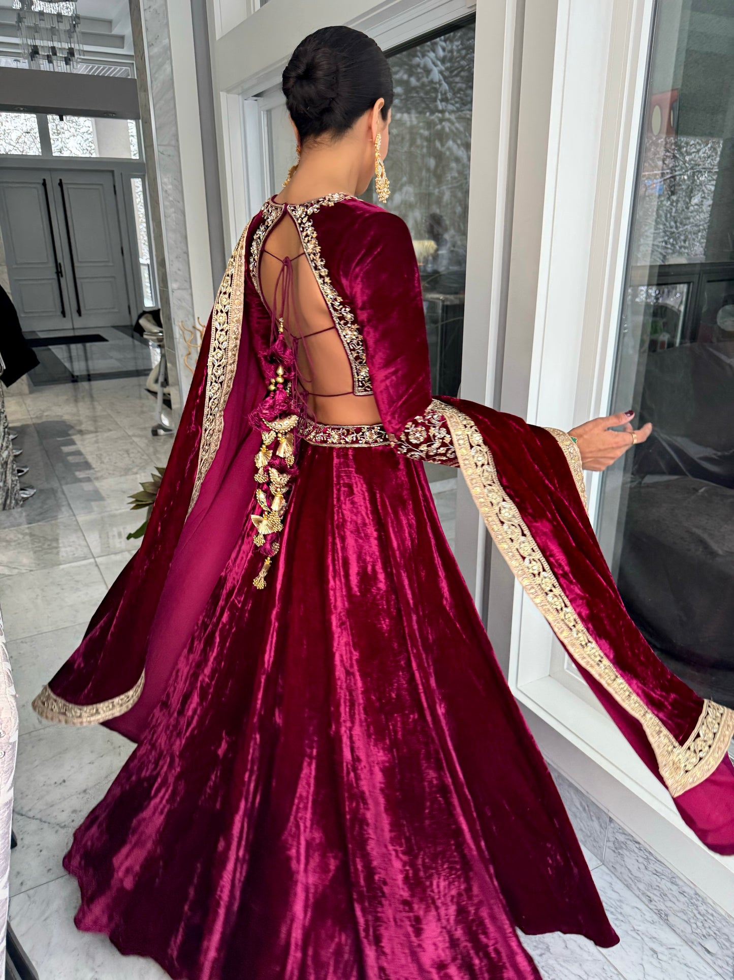 Milania | Purple Lengha