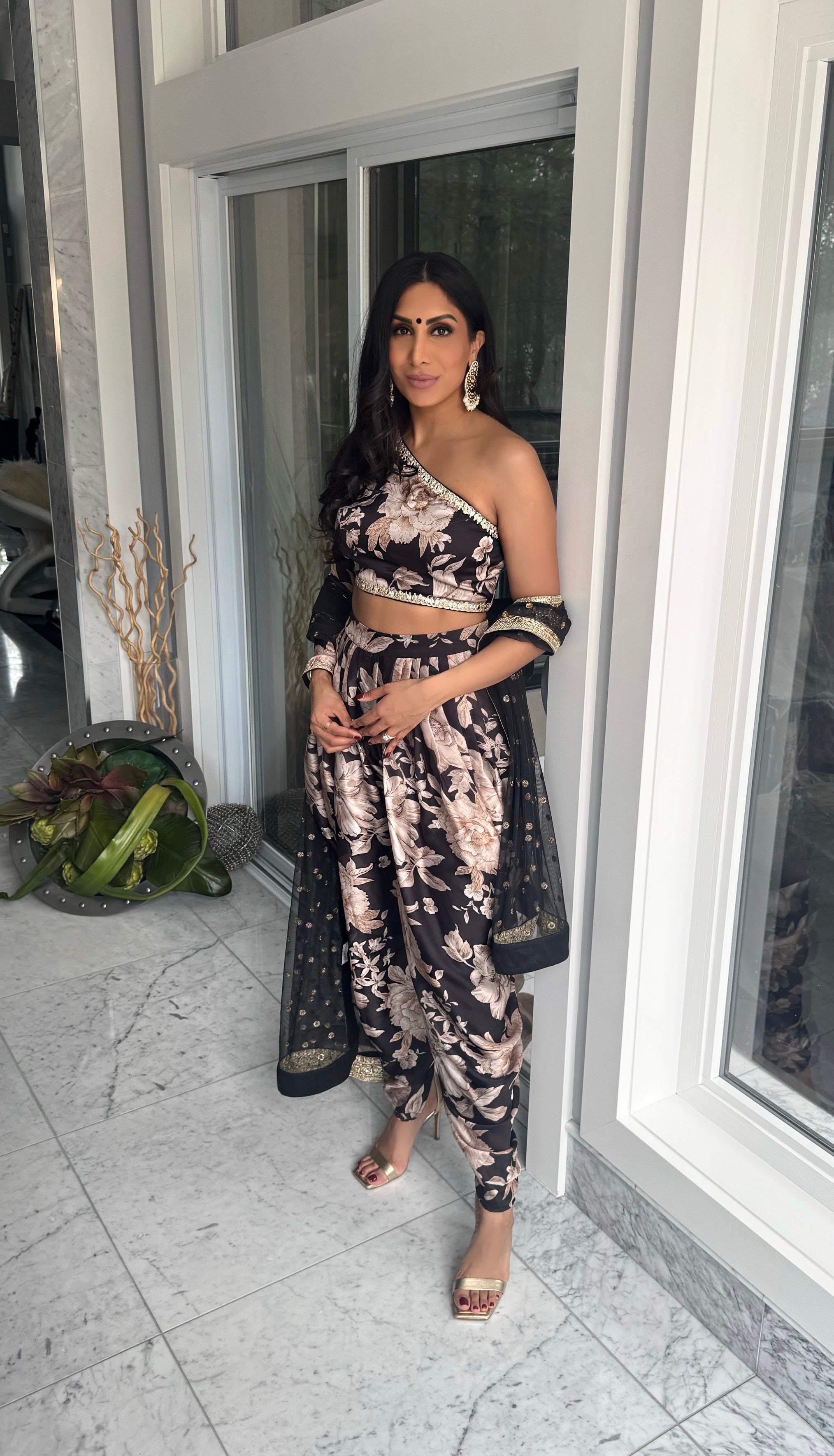 Heera | Floral Dhoti Set