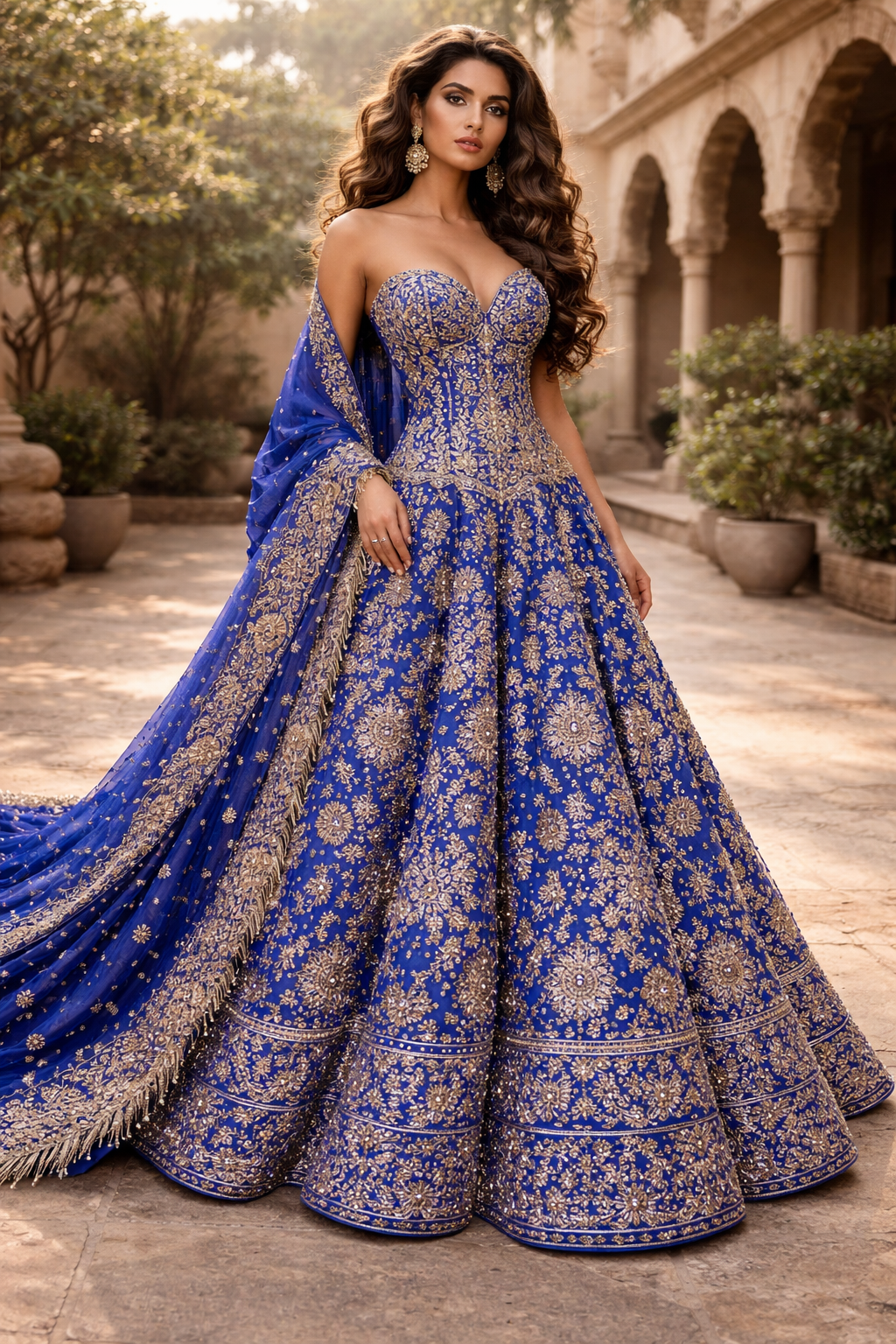 The Noor Set | Embroidered Lengha