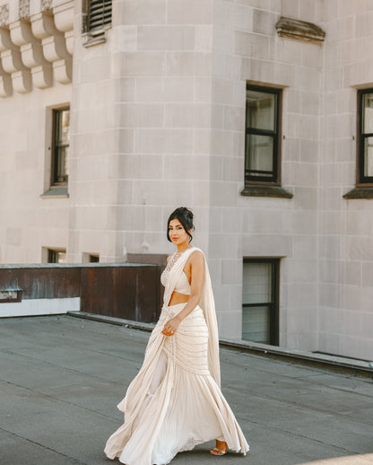 Pearly | White Saree