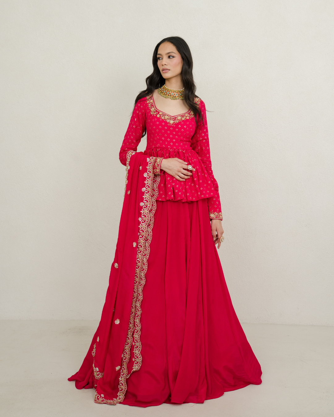 Berry Bump | Hot Pink Peplum Ensemble