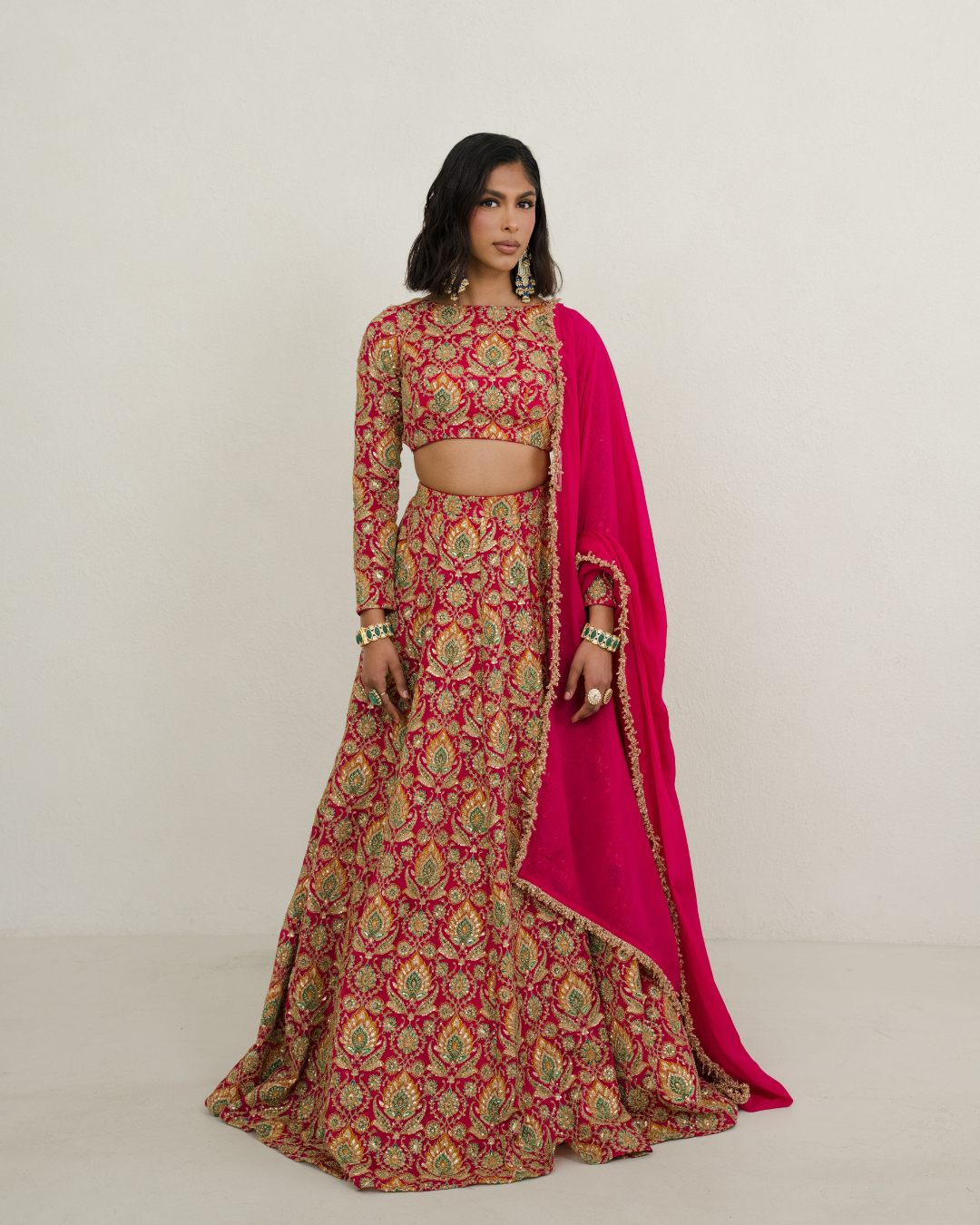 Rani | Hot Pink Lengha Set