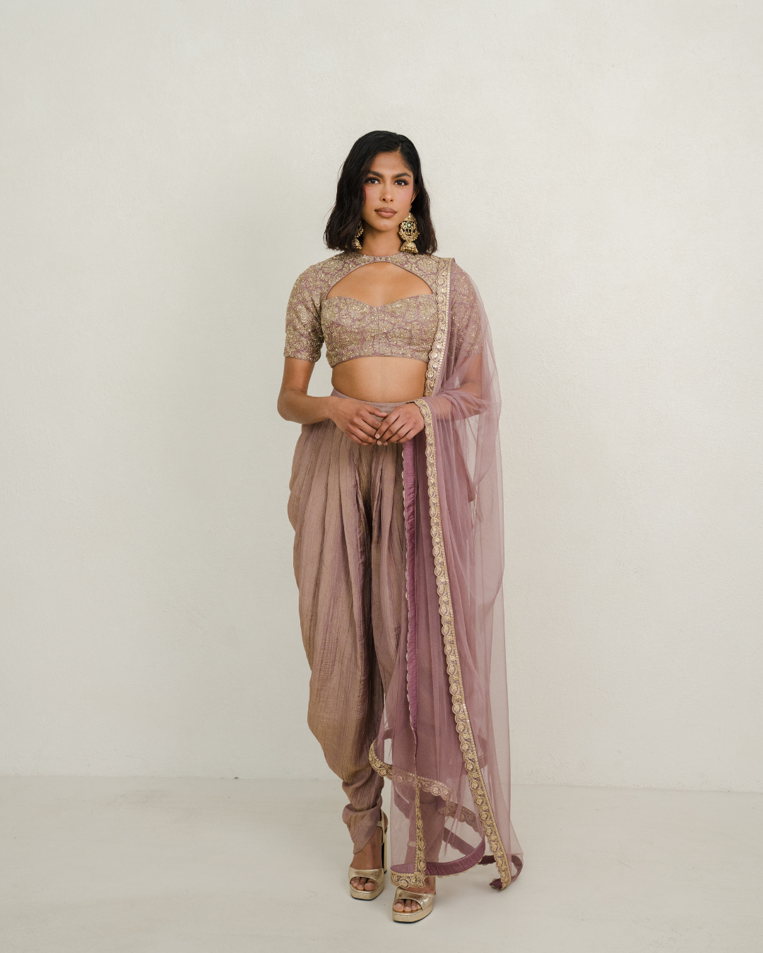Chandni | Mauve Dhoti Pants Ensemble