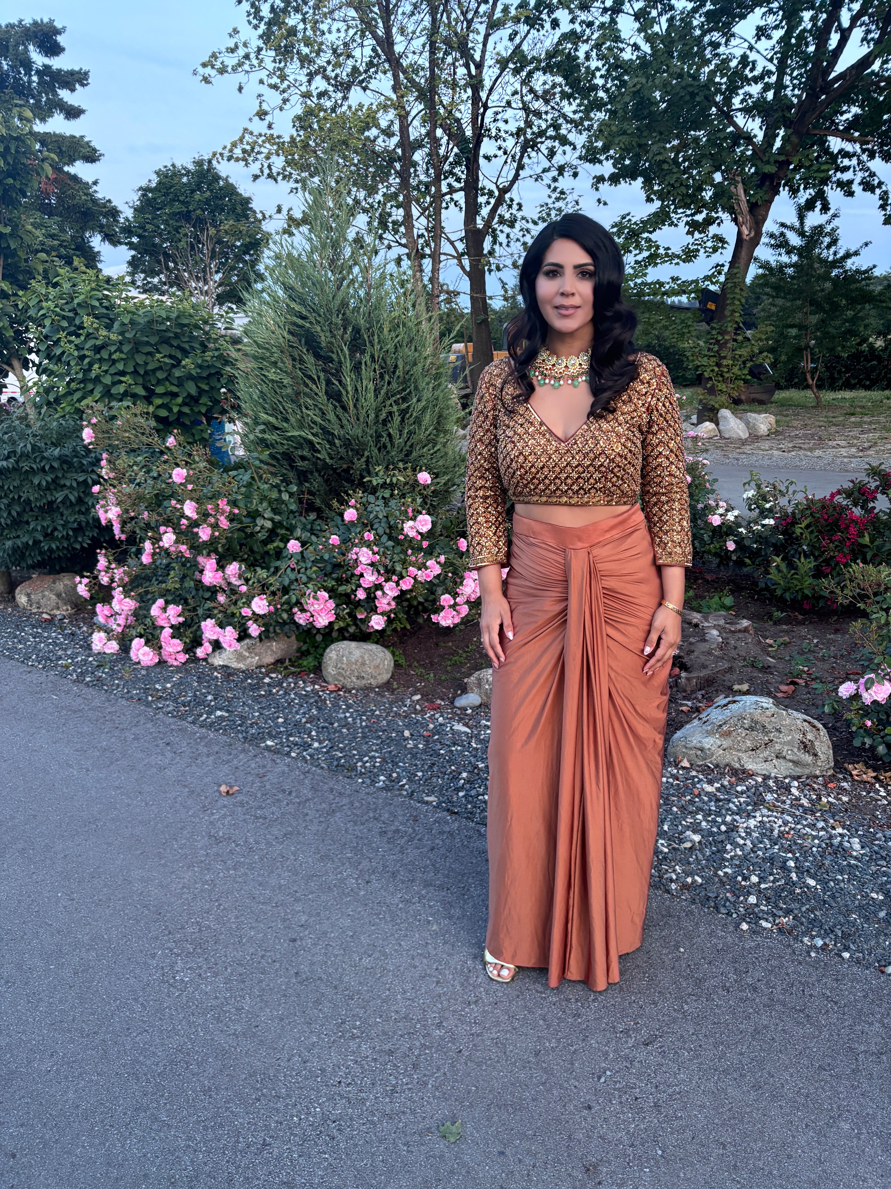 Aurika | Lycra Skirt & Blouse