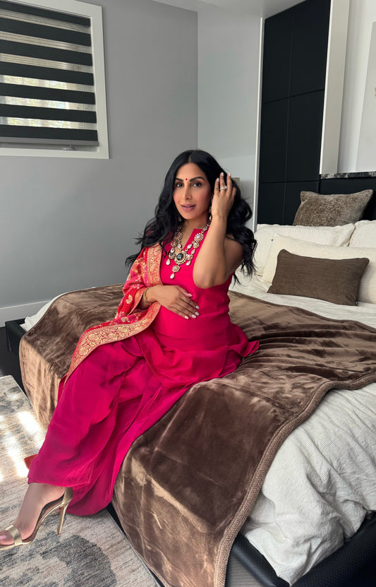 Banarasi Bloom | Pink Salwaar Suit