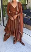 Brown Suit with Salwaar