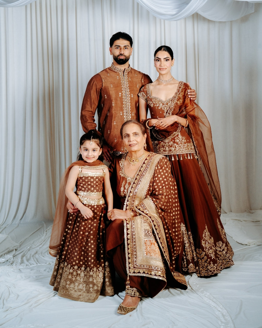 Brown Salwar Suit | Hand Embroidered