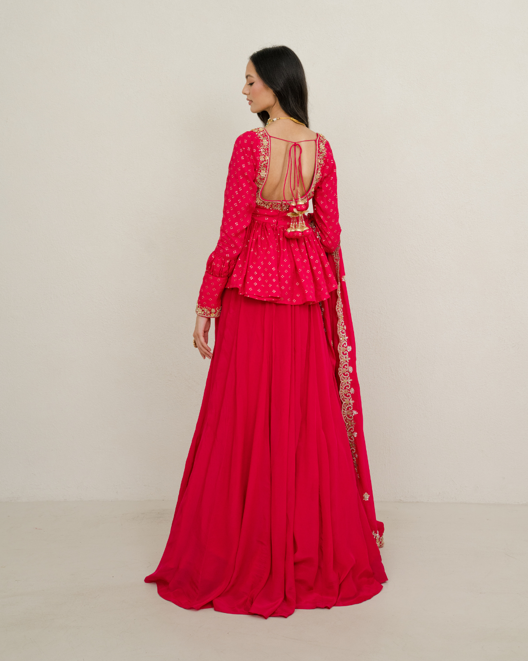 Berry Bump | Hot Pink Peplum Ensemble Raji Khaira Official Berry Bump | Hot Pink Peplum Ensemble Raji Khaira Official