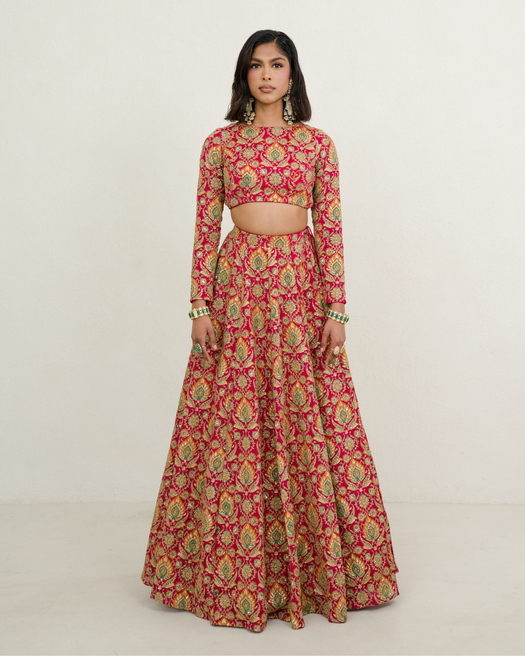 Rani | Hot Pink Lengha Set
