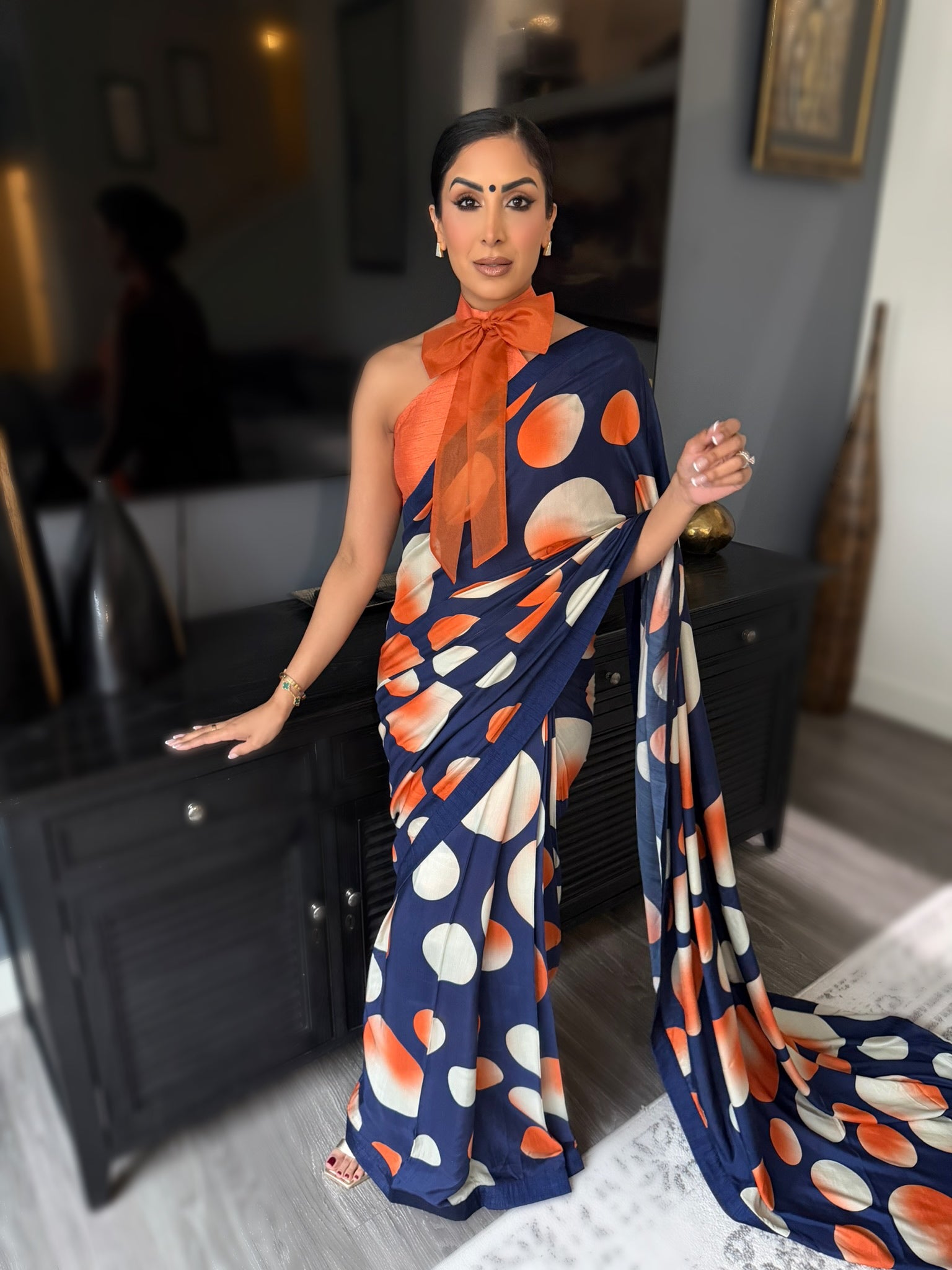 Bowie | Printed Pre-Pleated Saree