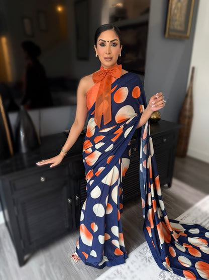 Bowie | Printed Pre-Pleated Saree