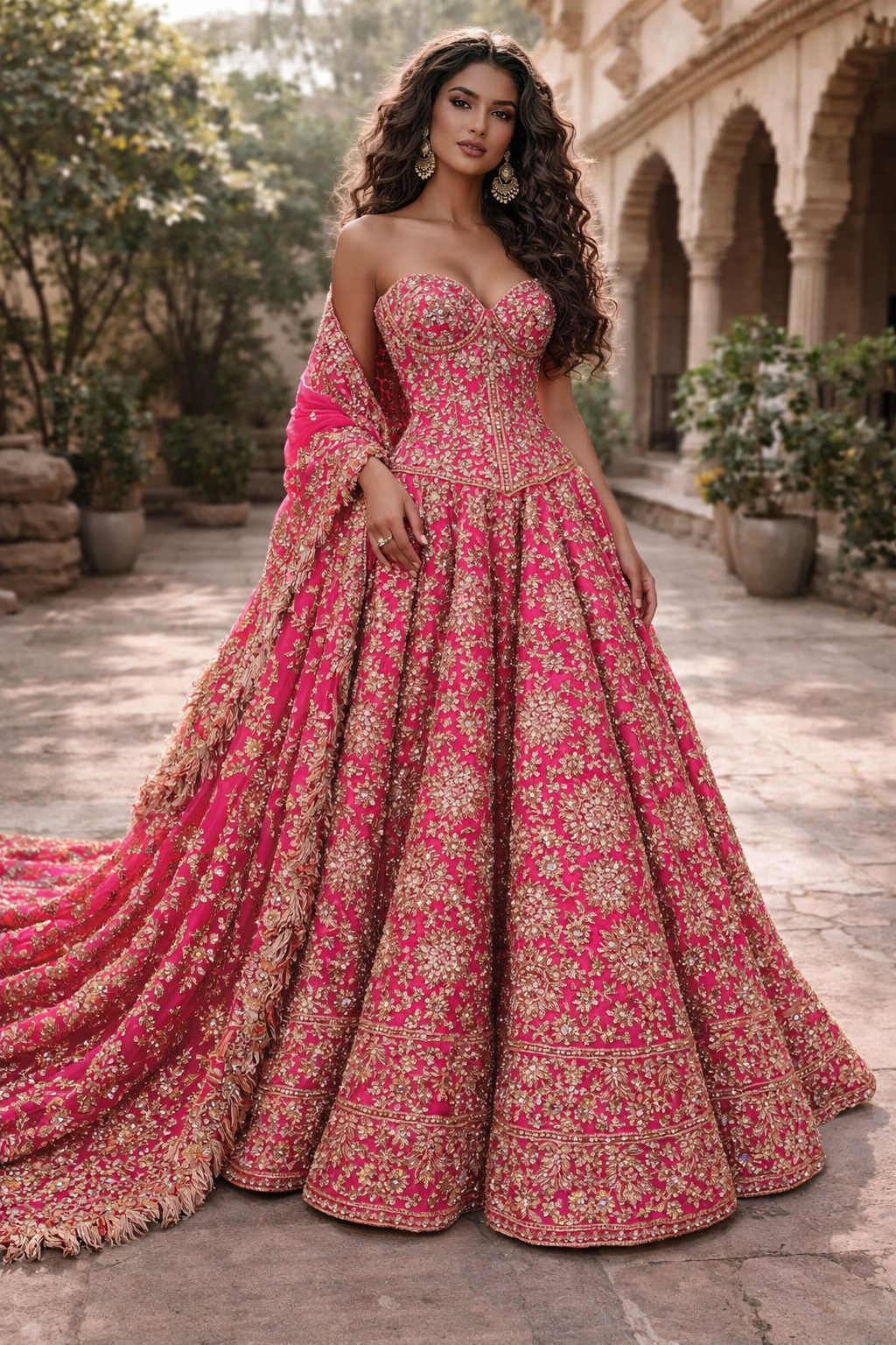 The Noor Set | Embroidered Lengha