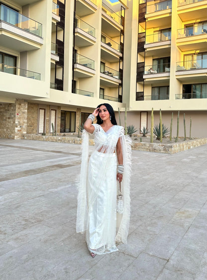 Euphoric | White Saree