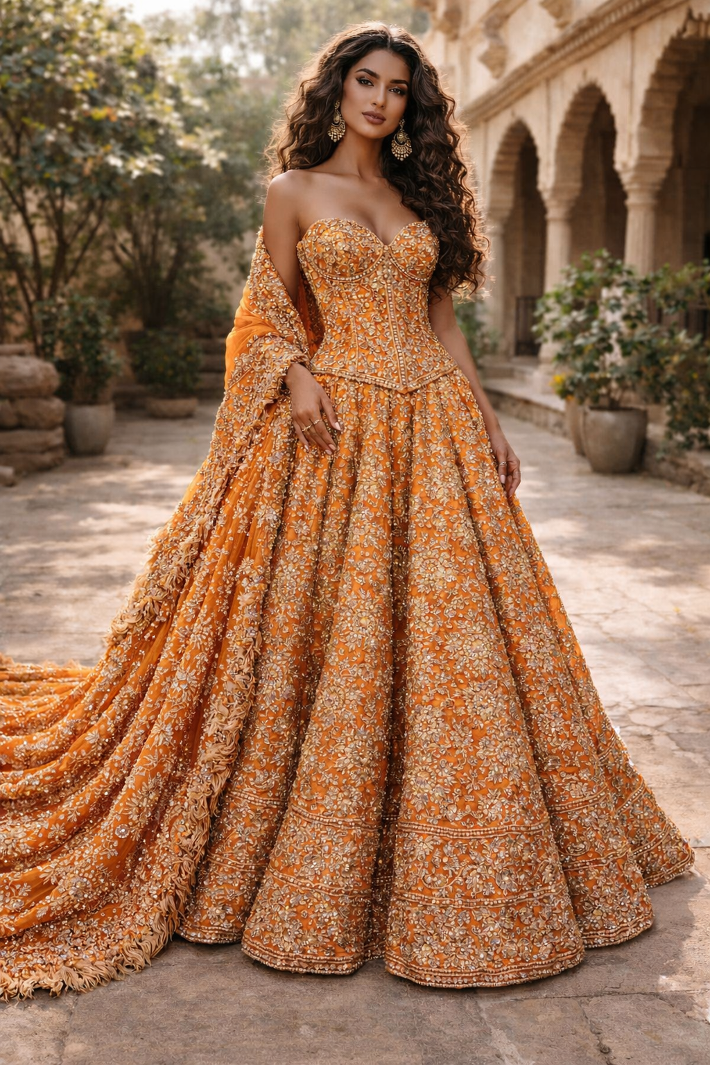 The Noor Set | Embroidered Lengha