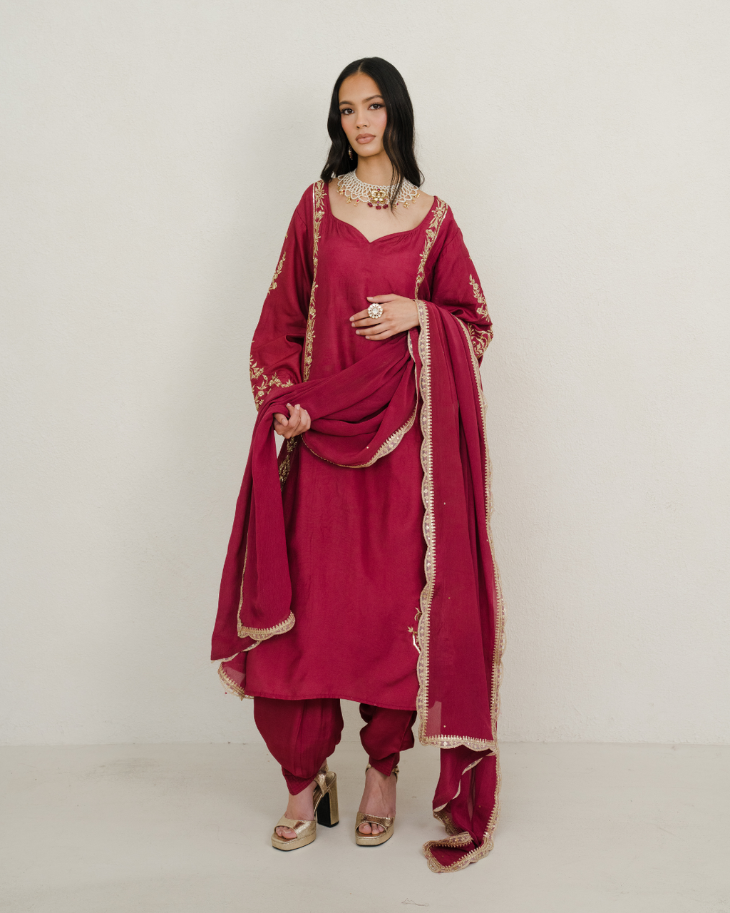 Jamuni | Red Salwaar Set