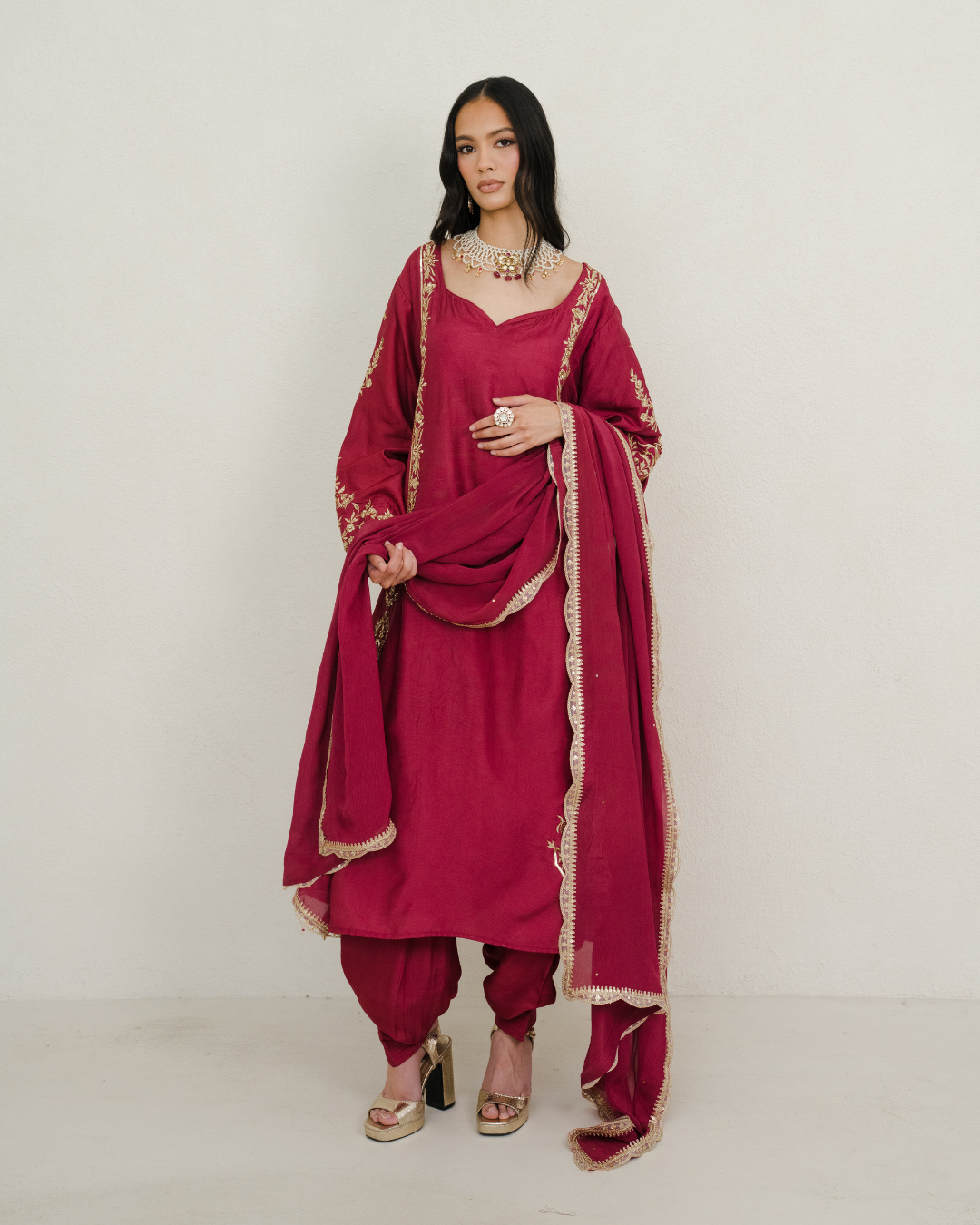 Jamuni | Red Salwaar Set