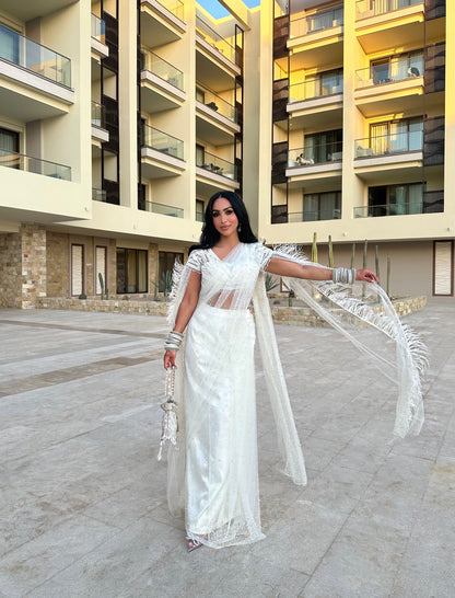 Euphoric | White Saree