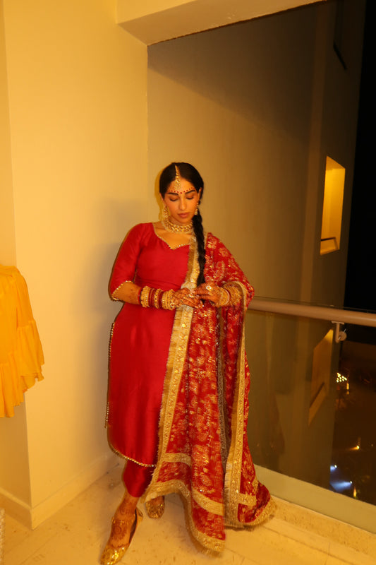 The Bridal Bloom | Red Pajami Ensemble