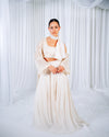 Ivory Cape Lehenga Set