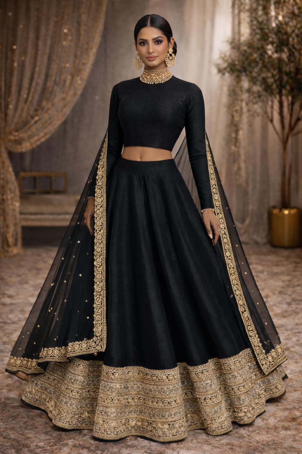 Avani | Black Lengha