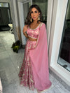 Chloe | Pink Floral Lengha