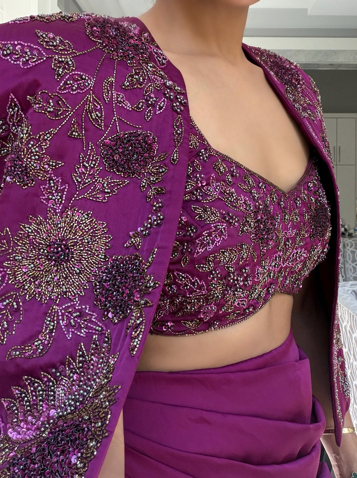 Embroidered Top & Blazer