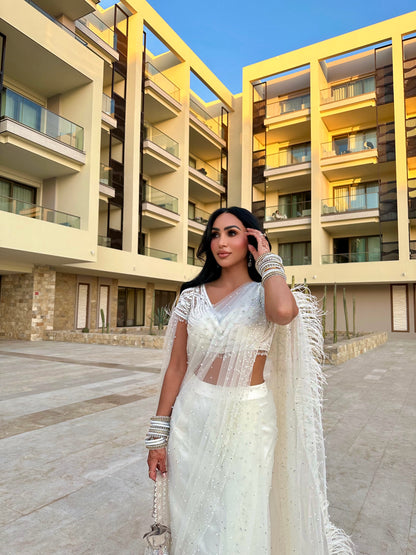 Euphoric | White Saree