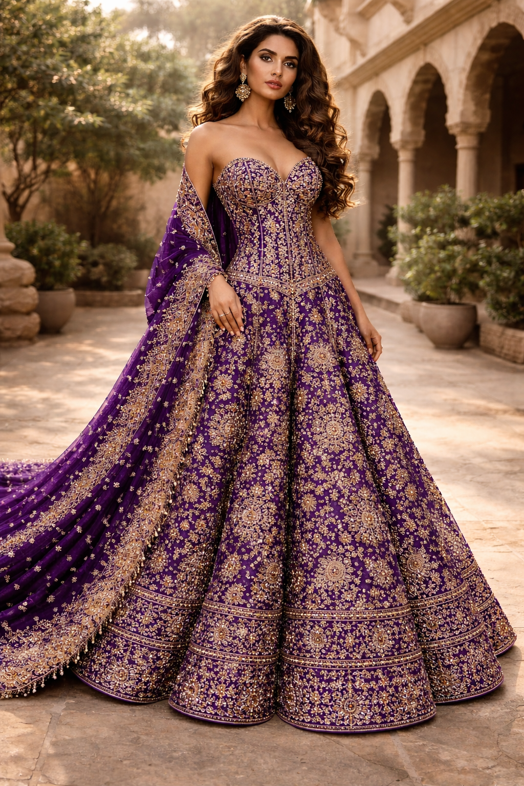 The Noor Set | Embroidered Lengha