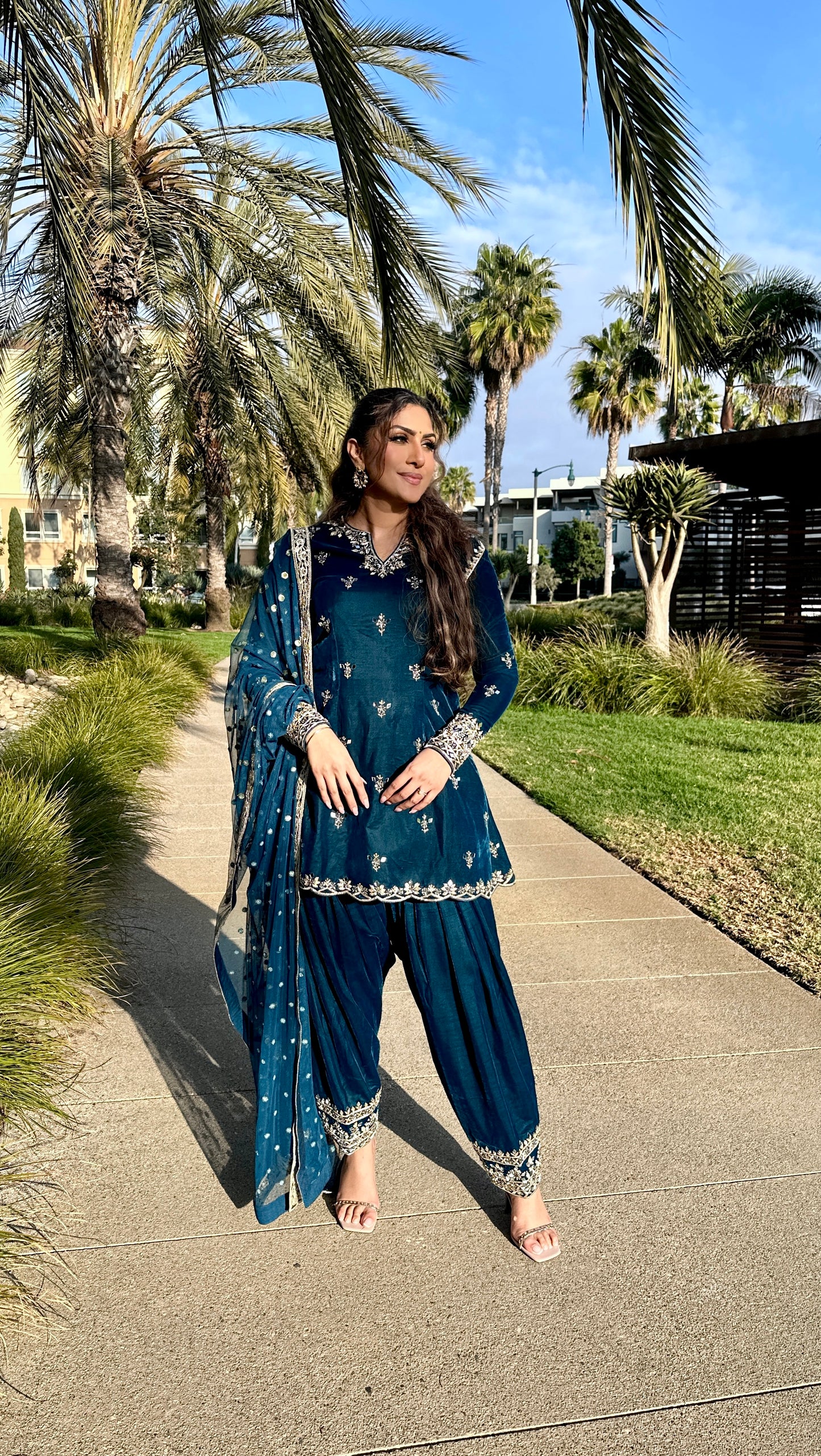 Shahi Hara | Blue Salwar Kameez