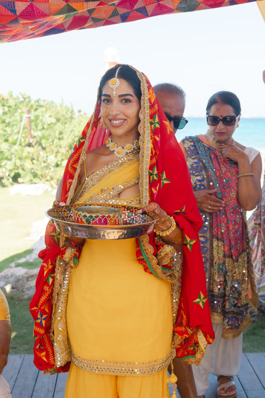 Sun-kissed Ceremony | Yellow Sharara