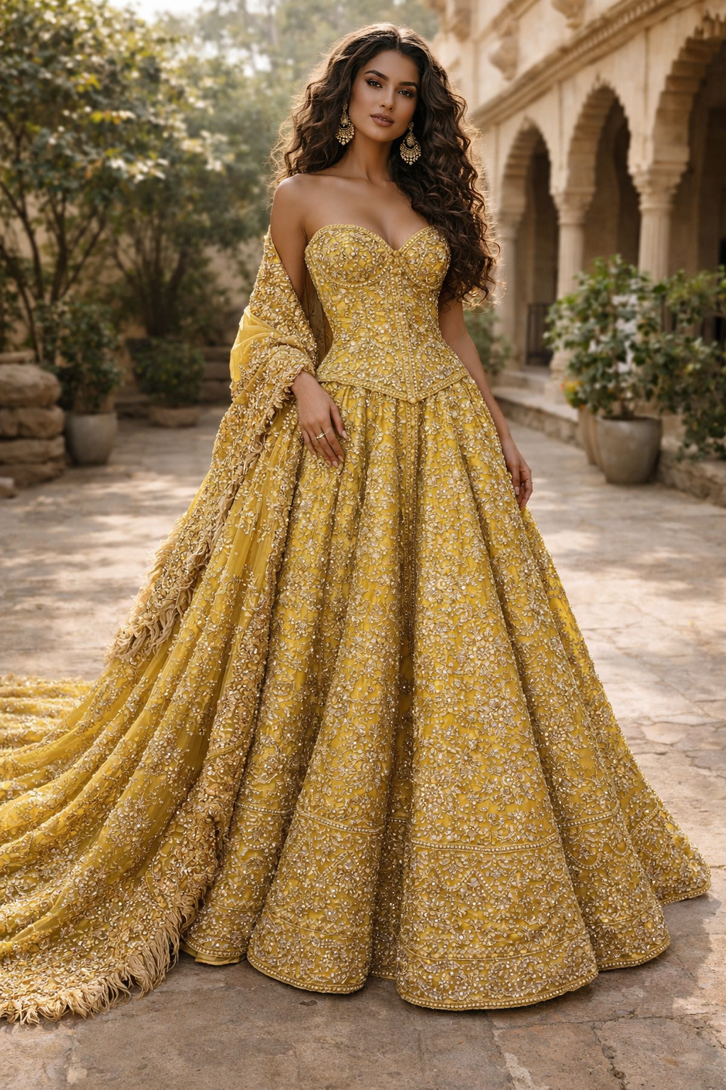 The Noor Set | Embroidered Lengha