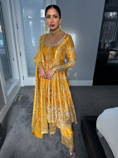 Golden Hour | Gold Embroidered Anarkali