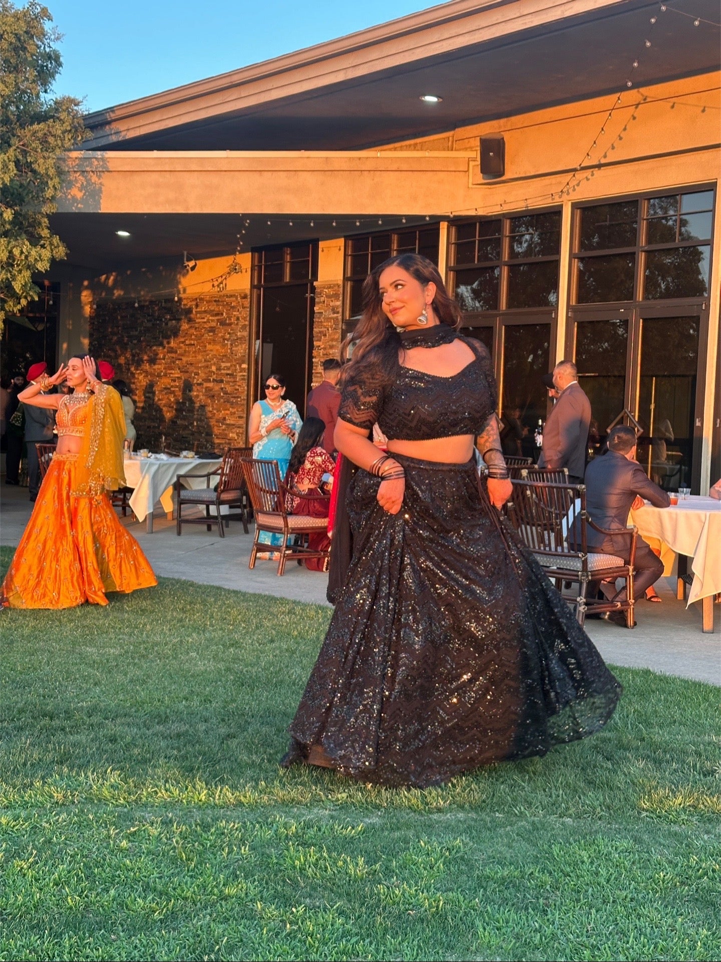 Aamber | Black Lengha