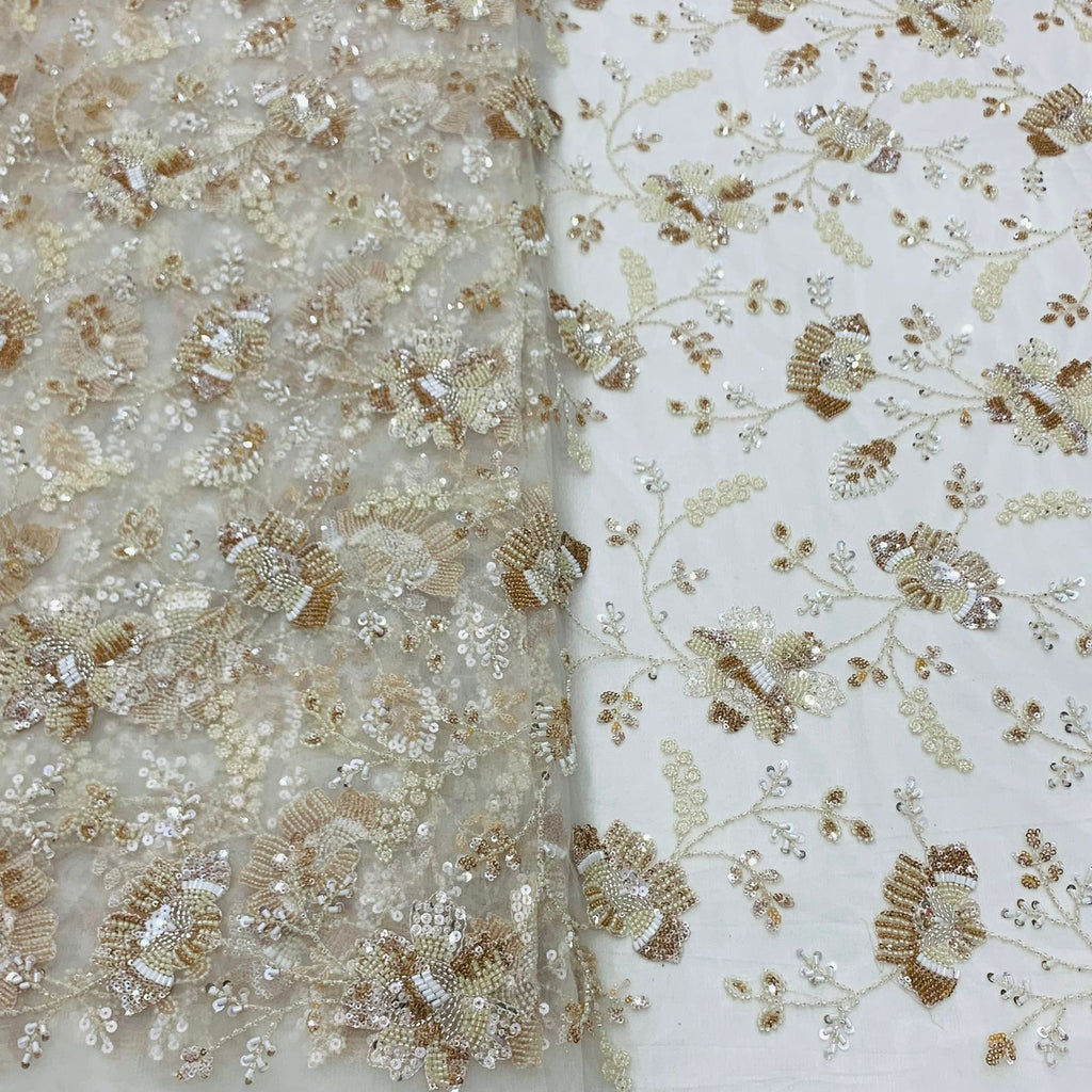 Shayla | Crème Mermaid Cut Lengha with Pallu
