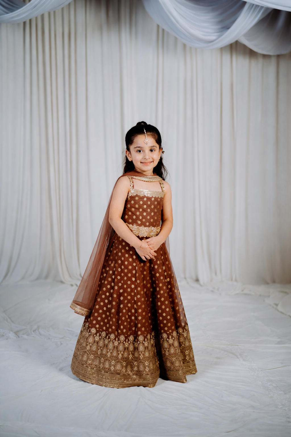 Brown Children Lengha