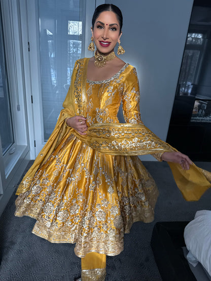 Golden Hour | Gold Embroidered Anarkali