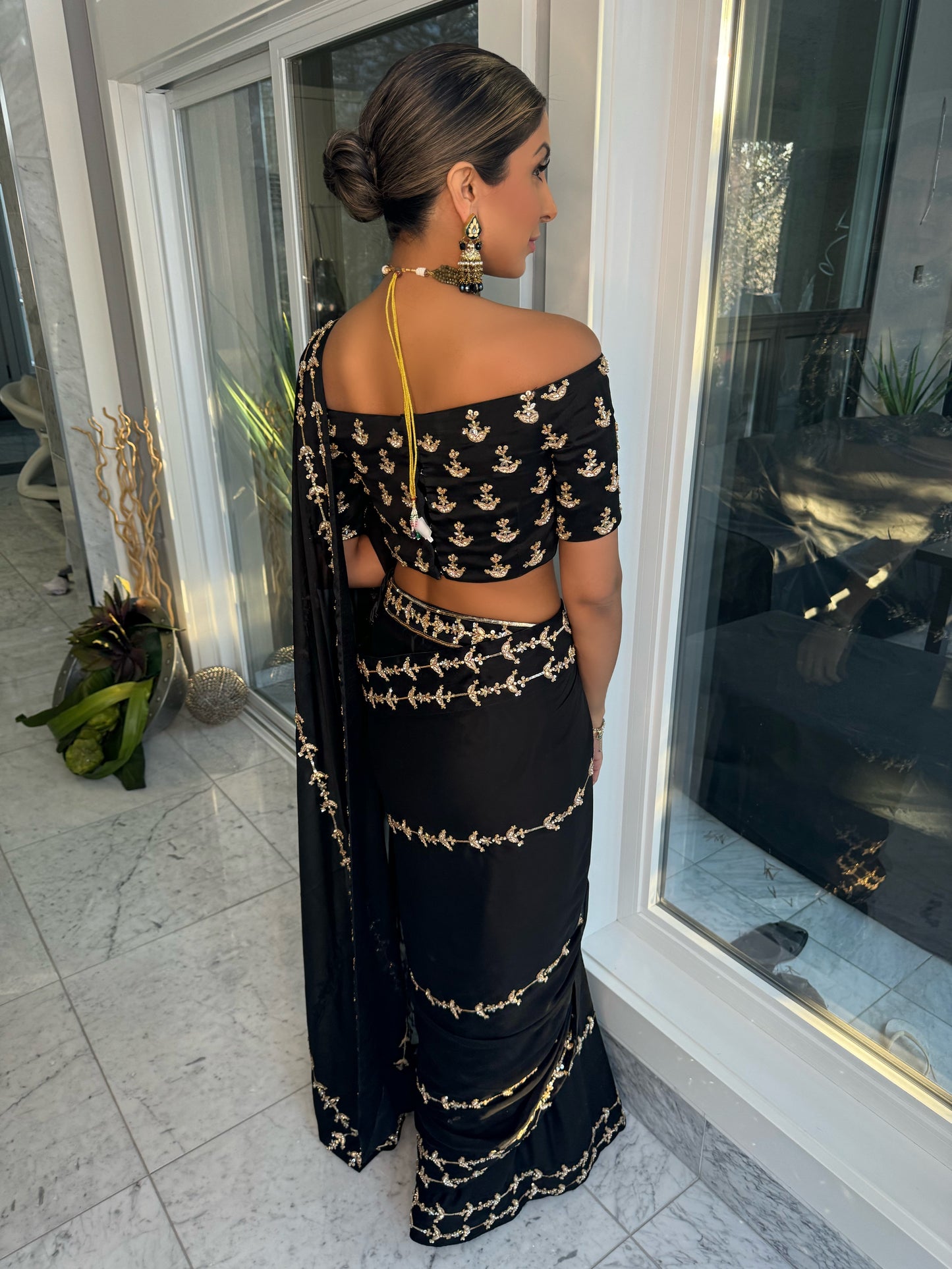 Onyx | Black Saree