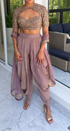 Mauve Dhoti Set