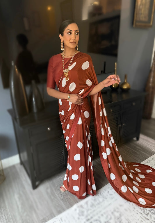 Rekha | Polka Dot Saree