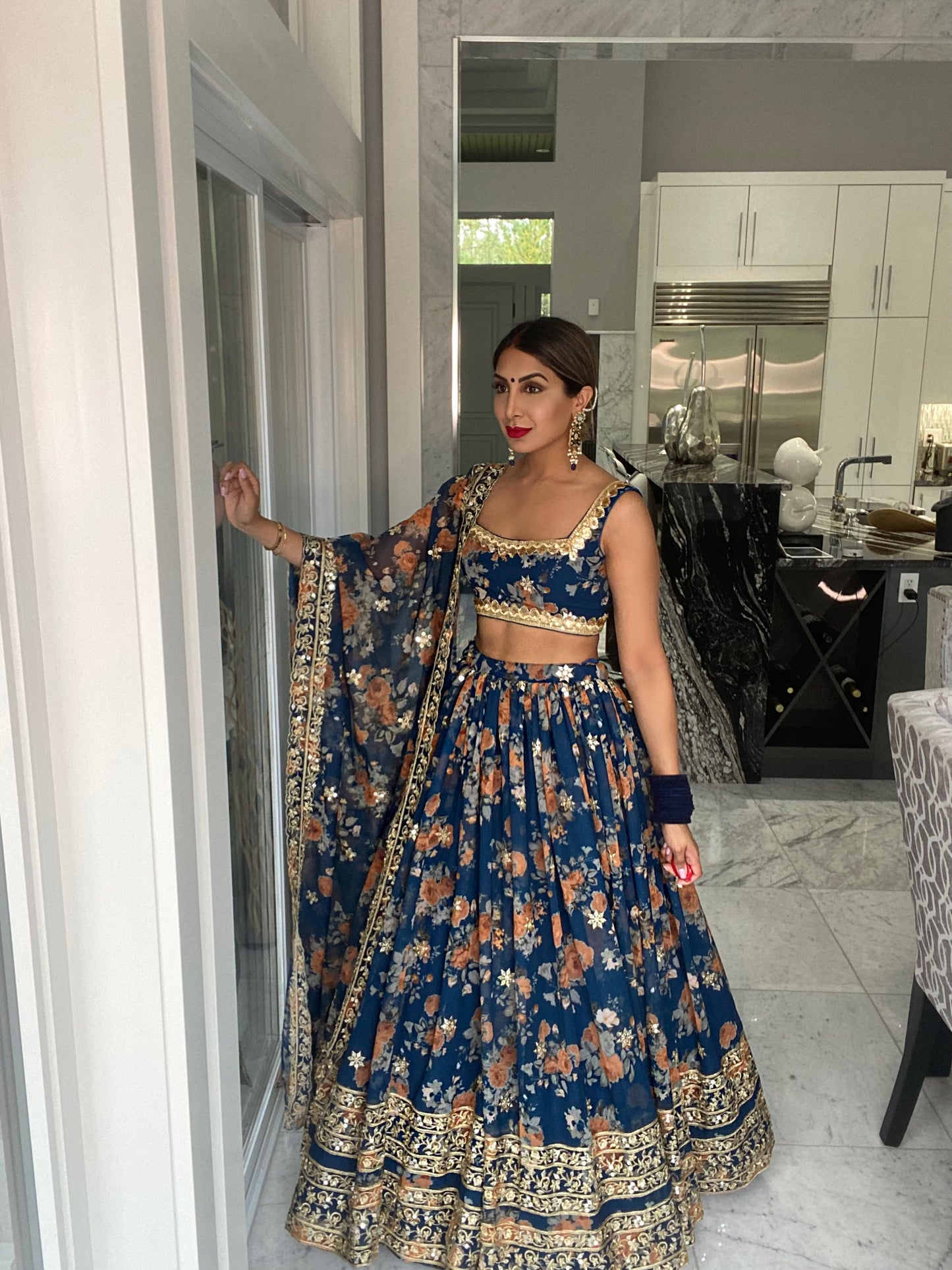 Jasmin | Floral Printed Lehenga