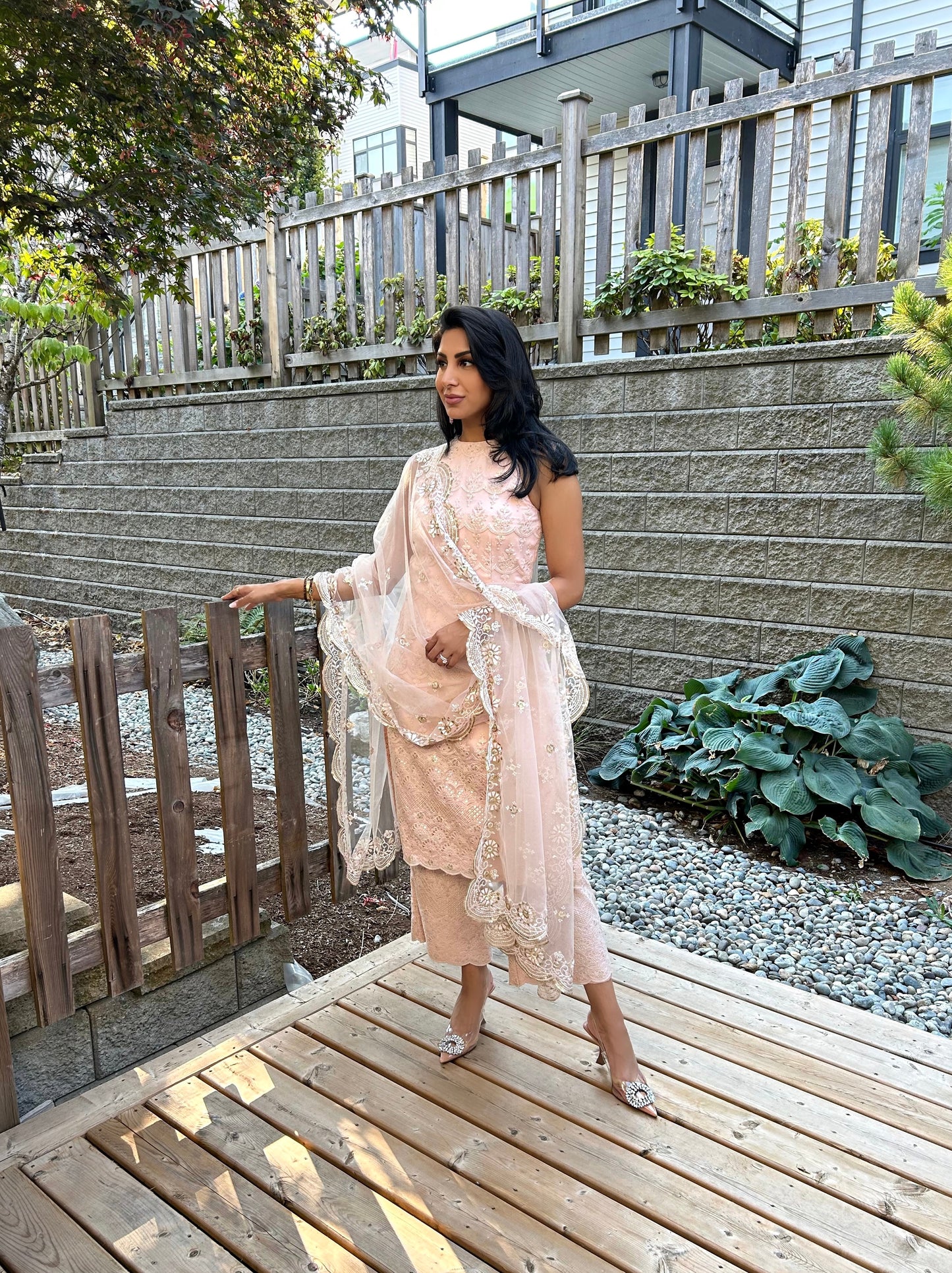 Barely There | Light Pink Kameez and Cropped Pants Set