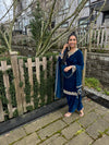 Blue Embroidered Ensemble