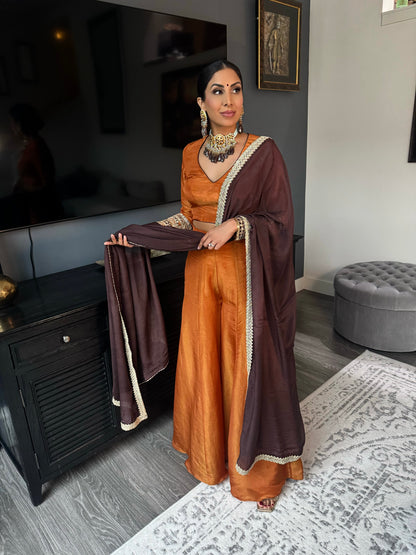 Mehnoor | Orange Sharara
