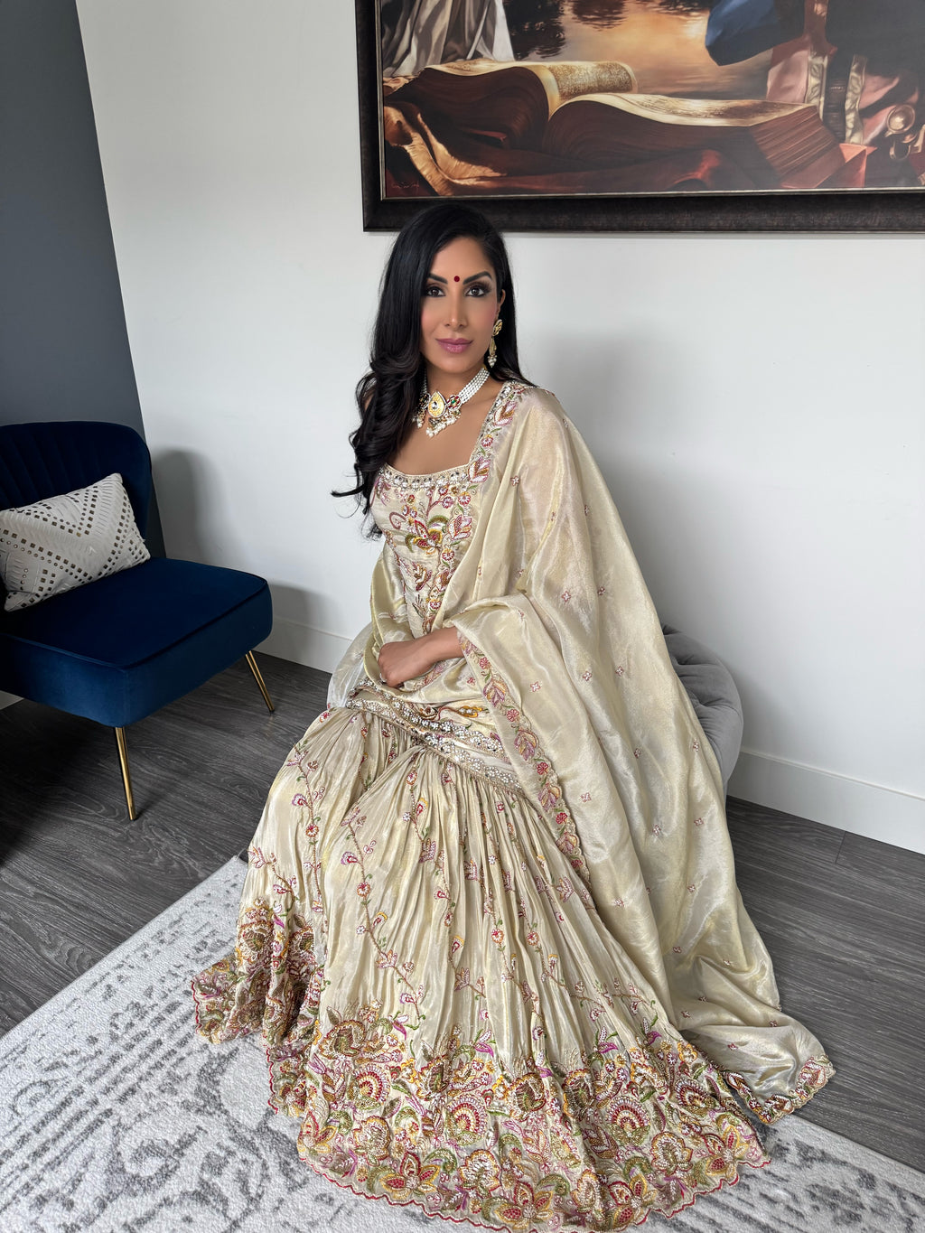 Ambar | Heavy Floral Sharara