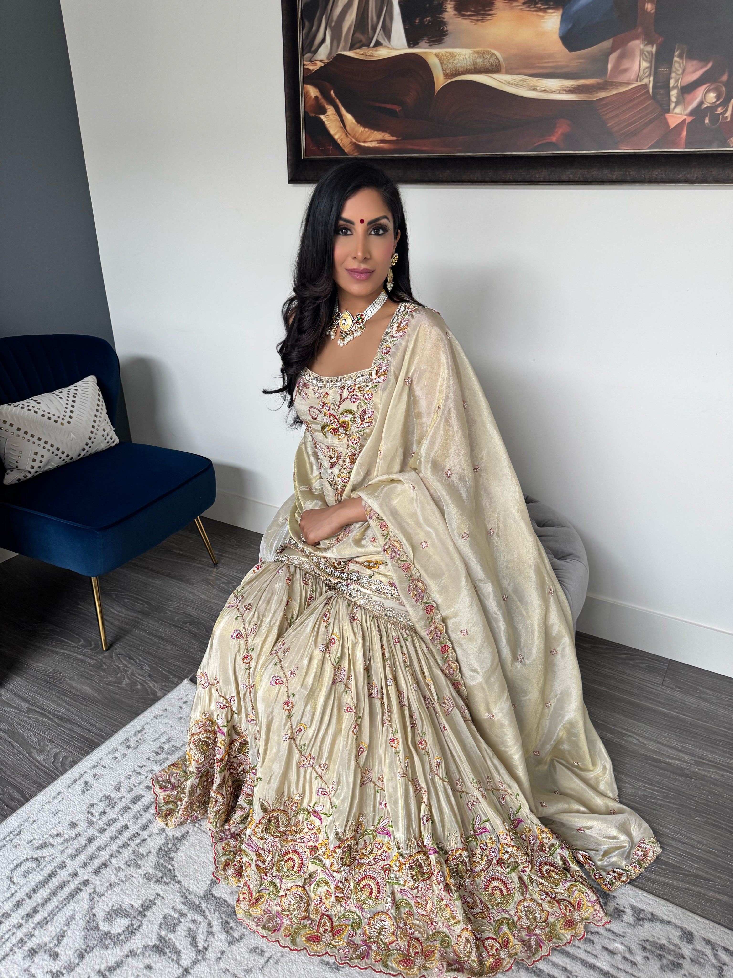 Ambar | Heavy Floral Sharara