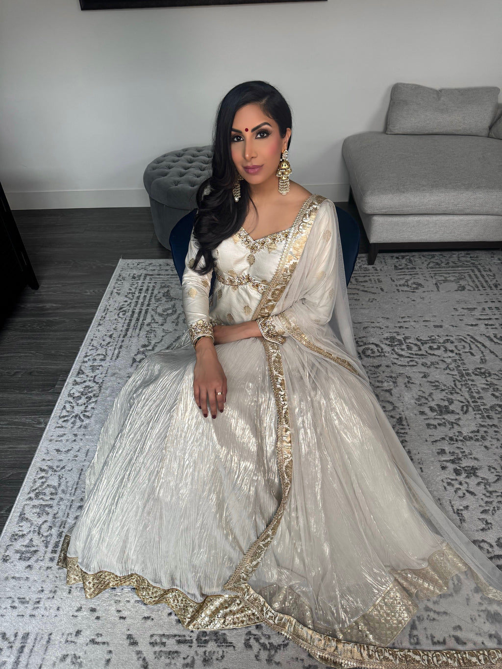 Swarna | White Lengha