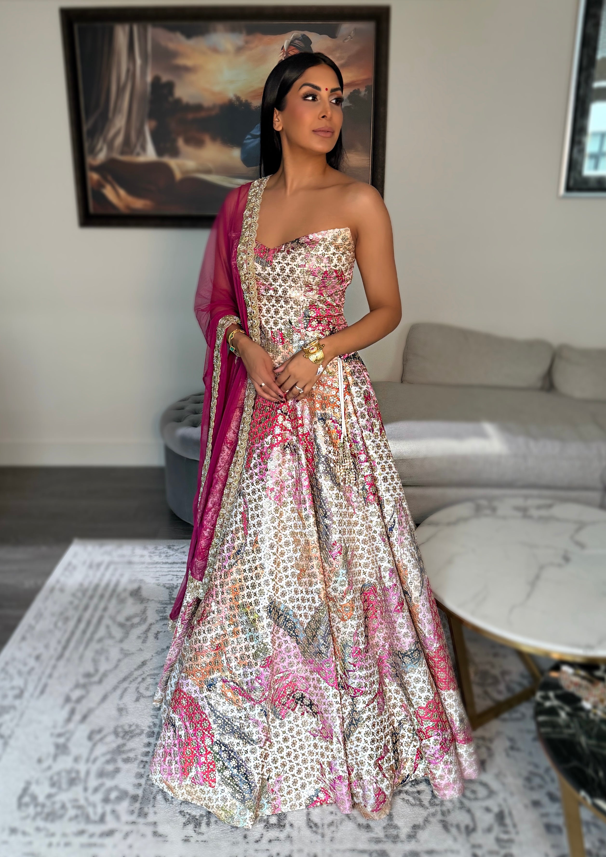 Bambi | Printed Lengha Set