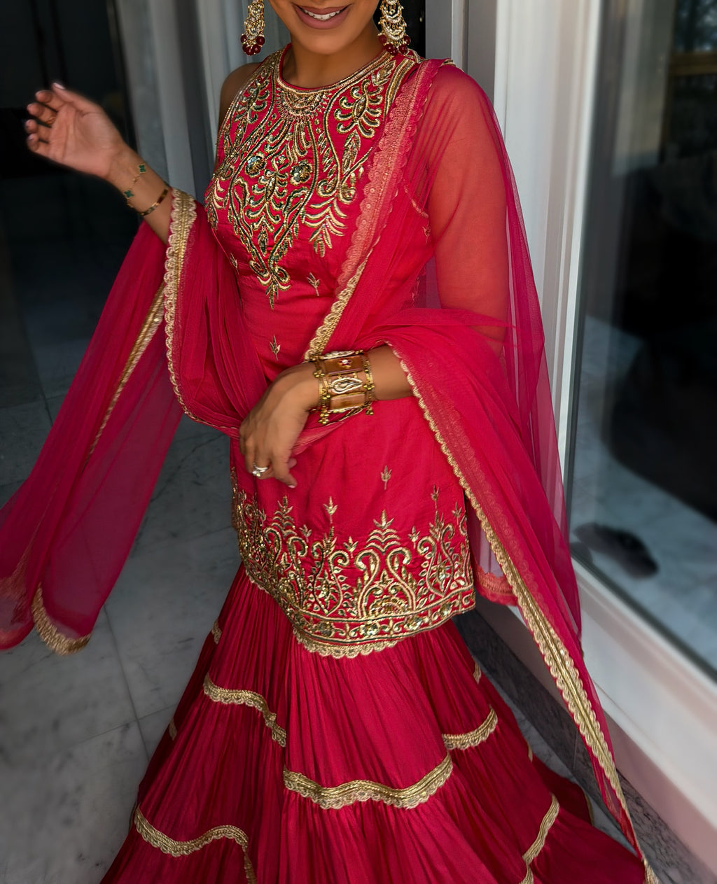 Devi | Pink Sharara